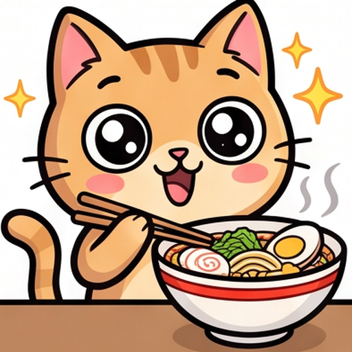 Cat Foodie Faces emoji