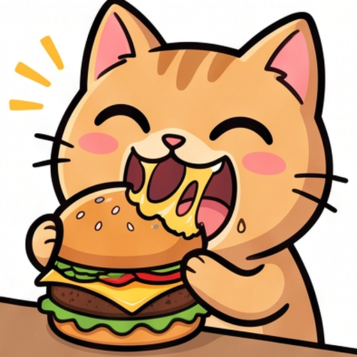 Cat Foodie Faces emoji