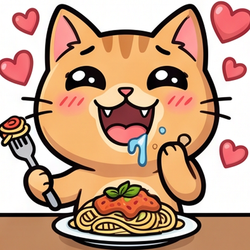 Cat Foodie Faces emoji