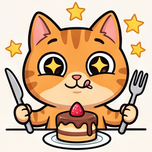 Cat Foodie Faces emoji